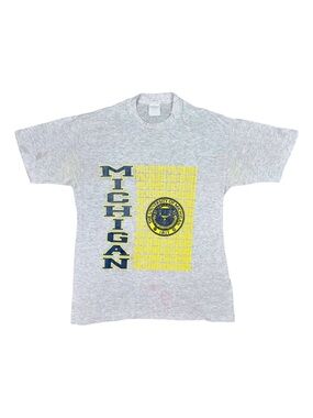 Vintage College Ware USA University of Michigan Wolverines Crew Neck Tee - Sz L